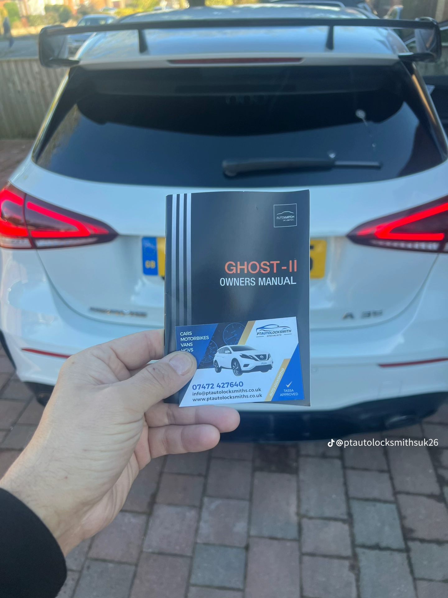 Mercedes A35 AMG Autowatch Ghost-II immobiliser fitted by PT Auto